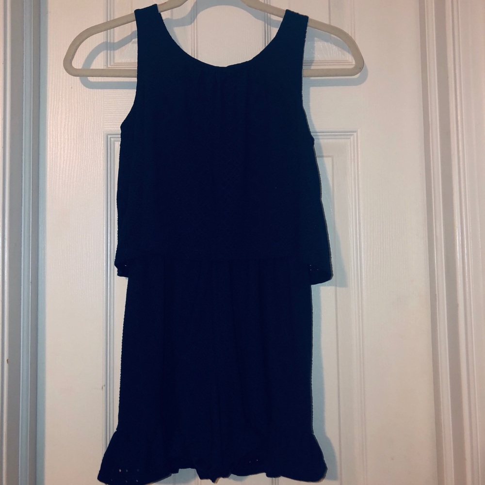 Justice Navy Blue Jumper Short Set